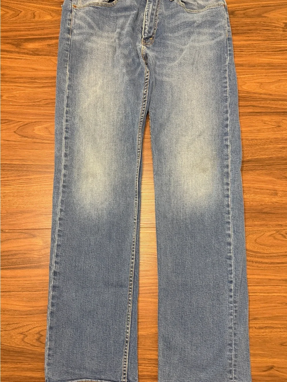 Levi's 505 straight leg jeans men’s 36x34 light wash denim